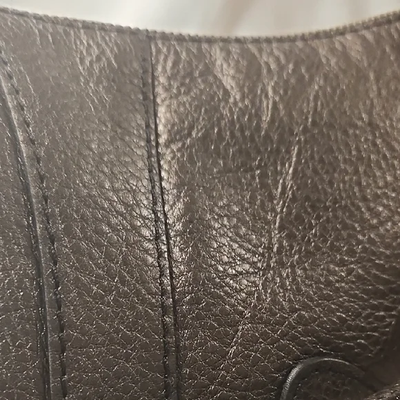 BANANA REPUBLIC LEATHER COW HIDE Chic Brown  Shoulder Bag - Picture 6 of 13